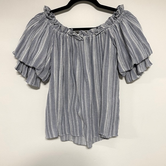 Love Shack Fancy Striped Top - Picture 1 of 5